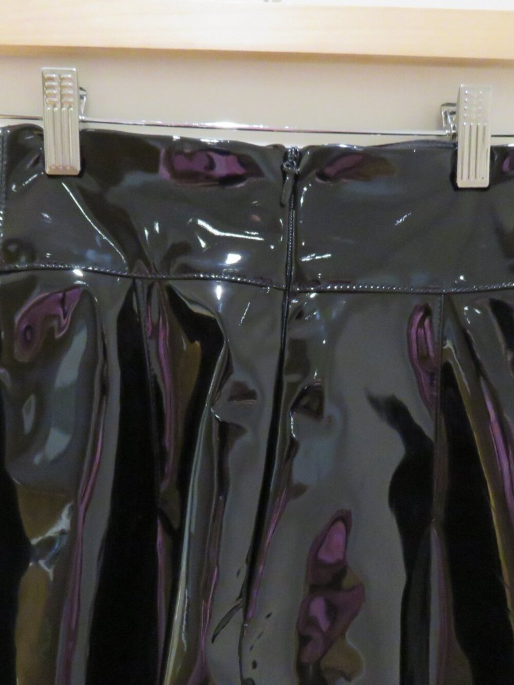 HOUSE OF CB Harmony Black Patent Vinyl High Waisted Pants XS Baddie Mob Wives - Picture 11 of 13
